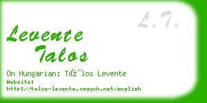 levente talos business card